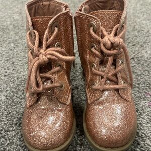 Glittery Pink Kids Boots